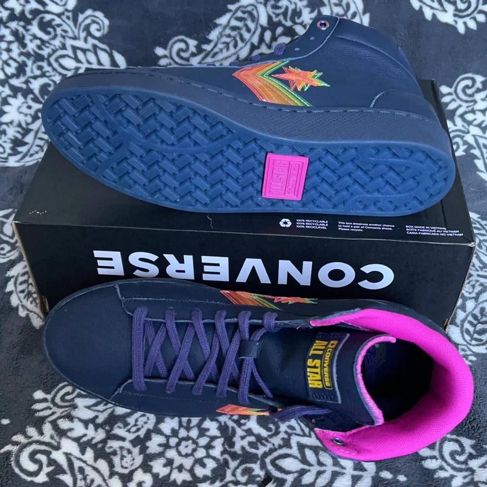 Converse Pro Leather Hi Obsidian/Hyper Magenta MEN`S - Picture 5 of 16